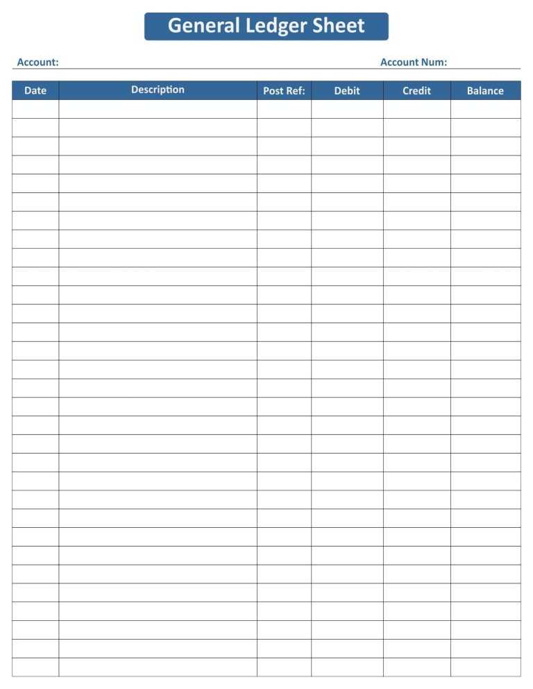 Blank Ledger Template