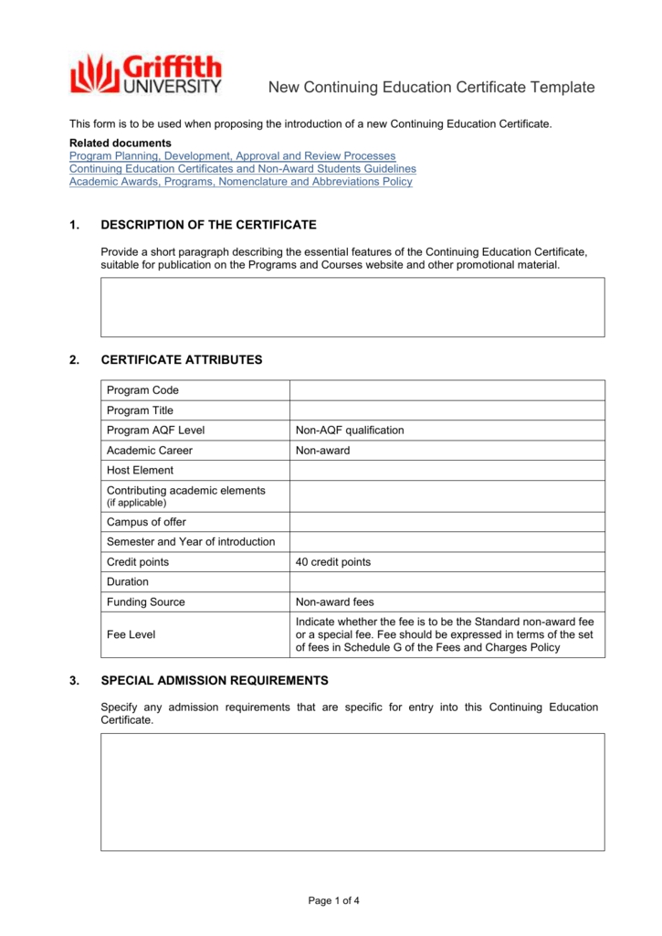 9 Continuing Education Certificate Template – Template Guru In Continuing Education Certificate Template