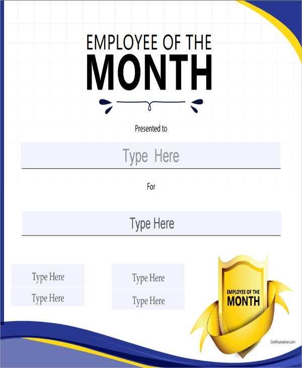 Free 23+ Blank Award Certificates In Pdf | Ppt Inside Employee Of The ...