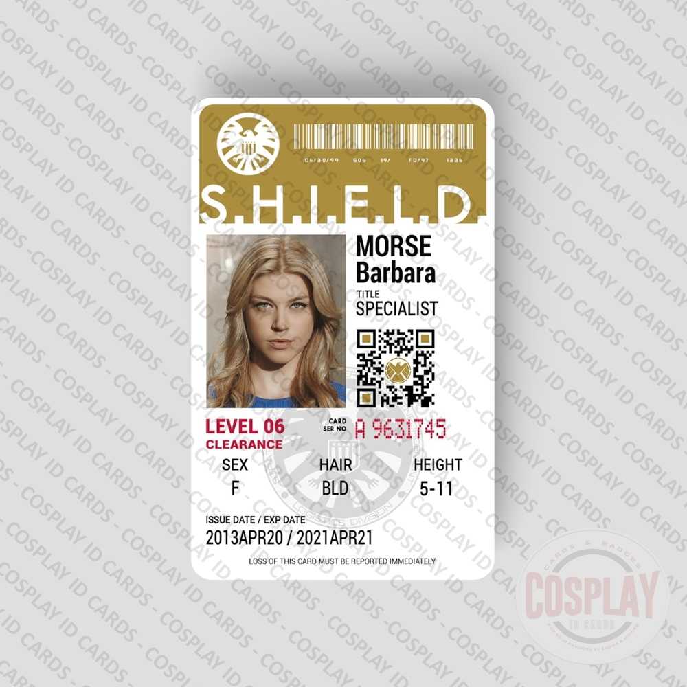 Marvel'S Agents Of Shield Tv Show Id Badge, Phil Coulson, Nick Fury, S Within Shield Id Card Template